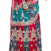 Awesome Multi Colored Stone Worked Net Lehenga Saree